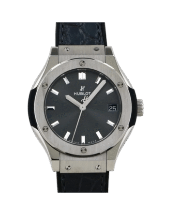 Classic Fusion Titanium Alligator Leather Strap